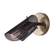 Canarm Huxlee 10" Tall Wall Sconce Black / Gold