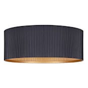 Canarm Rexton 2 Light 14" Wide Flush Mount Drum Ceiling Fixture Black
