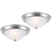 Canarm 1 Light 11" Wide Flush Mount Ceiling Fixture - Pack of 2 Brushed Pewter