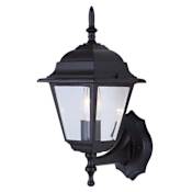 Canarm Single Light 14-1/2" High Outdoor Wall Sconce Black