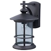 Canarm Treehouse Single Light 13" High Outdoor Wall Sconce Black