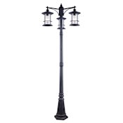 Canarm Treehouse 3 Light 82" High Outdoor Post Light Black