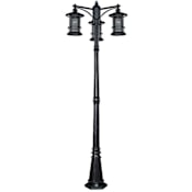 Canarm Treehouse 3 Light 82" High Outdoor Post Light Black