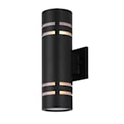 Canarm Tay 2 Light 13" Tall Outdoor Wall Sconce Black