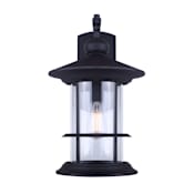 Canarm Treehouse Single Light 19" High Outdoor Wall Sconce Black