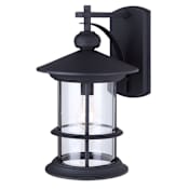 Canarm Treehouse Single Light 19" High Outdoor Wall Sconce Black