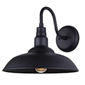 Canarm Valec 13" Tall Outdoor Wall Sconce Sand Black