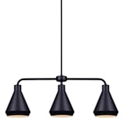 Canarm Byck 3 Light 32" Wide Linear Chandelier Black