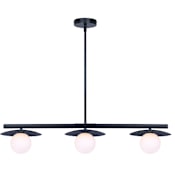 Canarm Mierka 3 Light 33" Wide Linear Pendant Black