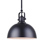 Canarm Polo 9" Wide Mini Pendant Black