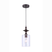Canarm York Single Light 5-1/2" Wide Mini Pendant Oil Rubbed Bronze
