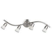 Canarm James 4 Light 27" Wide Fixed Rail - Ceiling or Wall Mount Brushed Pewter