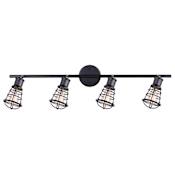 Canarm Otto 4 Light 33" Wide Fixed Rail - Ceiling or Wall Mount Graphite
