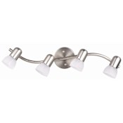 Canarm Jasper 4 Light 27" Wide Fixed Rail - Ceiling or Wall Mount Brushed Pewter