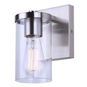 Canarm Britton 9" Tall Bathroom Sconce Brushed Nickel