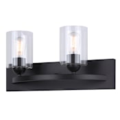 Canarm Hampton 2 Light 18" Wide Vanity Light Matte Black