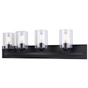 Canarm Hampton 4 Light 32" Wide Vanity Light Matte Black