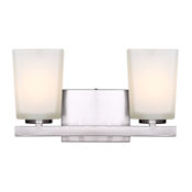 Canarm Hartley 2 Light 14" Wide Bathroom Vanity Light Brushed Nickel