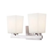 Canarm Hartley 2 Light 14" Wide Bathroom Vanity Light Brushed Nickel