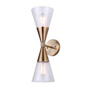Canarm Lillian 2 Light 20" Tall Wall Sconce Gold