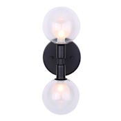 Canarm Healey 2 Light 5" Wide Wall Sconce Black