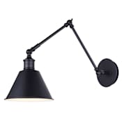 Canarm Morocco Single Light 12-1/2" High Wall Sconce with Swing Arm Black