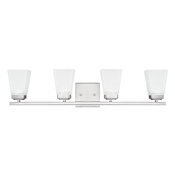 Capital Lighting Baxley 4 Light 31" Wide Bathroom Vanity Light Brushed Nickel