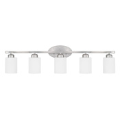 Capital Lighting Dixon 5 Light 37" Wide Bathroom Vanity Light Brushed Nickel