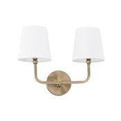Capital Lighting Dawson 2 Light 16" Wide Bathroom Vanity Light Aged Brass