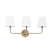 Capital Lighting Dawson 3 Light 26" Wide Bathroom Vanity Light Aged Brass