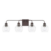Capital Lighting Tanner 4 Light 34" Wide Bathroom Vanity Light Bronze