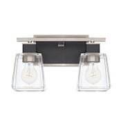 Capital Lighting Tux 2 Light 14" Wide Bathroom Vanity Light Black Tie
