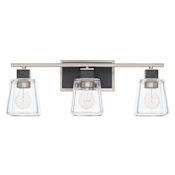 Capital Lighting Tux 3 Light 23" Wide Bathroom Vanity Light Black Tie