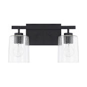 Capital Lighting Greyson 2 Light 15" Wide Bathroom Vanity Light Matte Black
