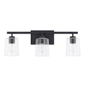 Capital Lighting Greyson 3 Light 25" Wide Bathroom Vanity Light Matte Black