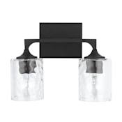 Capital Lighting Clint 2 Light 14" Wide Bathroom Vanity Light Black Iron