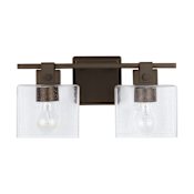 Capital Lighting 2 Light 16" Wide Bathroom Vanity Light Oil Rubbed Bronze