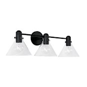 Capital Lighting Greer 3 Light 28" Wide Bathroom Vanity Light Matte Black