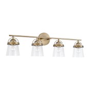 Capital Lighting Madison 4 Light 33" Wide Bathroom Vanity Light Aged Brass