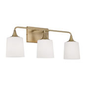 Capital Lighting Presley 3 Light 27" Wide Vanity Light Aged Brass