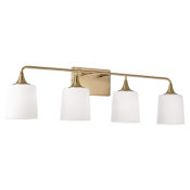 Capital Lighting Presley 4 Light 37" Wide Vanity Light Aged Brass