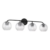 Capital Lighting Dolan 4 Light 34" Wide Vanity Light Matte Black