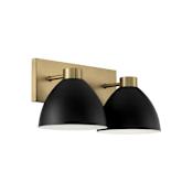 Capital Lighting Ross 2 Light 17" Wide Vanity Light Aged Brass / Black