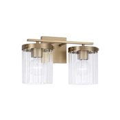 Capital Lighting Vaughn 2 Light 15" Wide Vanity Light Aged Brass