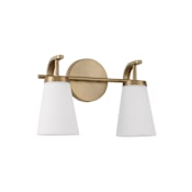Capital Lighting Drake 2 Light 14" Wide Vanity Light Aged Brass