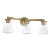 Capital Lighting Aaron 3 Light 25" Wide Vanity Light Aged Brass
