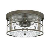 Capital Lighting Beaufort 2 Light 13" Wide Flush Mount Drum Ceiling Fixture Farm House