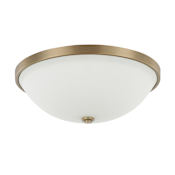 Capital Lighting 3 Light 5-1/4" Tall Flush Mount Bowl Ceiling Fixture Aged Brass