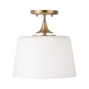 Capital Lighting Presley 12" Wide Semi-Flush Ceiling Fixture Aged Brass