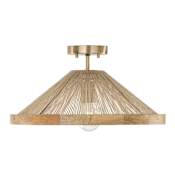 Capital Lighting Maya 19" Wide Semi-Flush Ceiling Fixture / Converts to Pendant Matte Brass